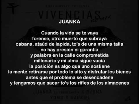 Juanka Ft Ozuna, yomo, Darkiel Y Kendo Kaponi - Vivencias (Remix) (Letra)