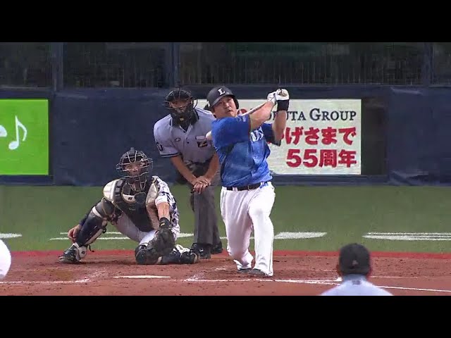 【8回表】4試合連続ホームラン!! ライオンズ・中村の2ランで追加点!! 2018/8/8 Bs-L