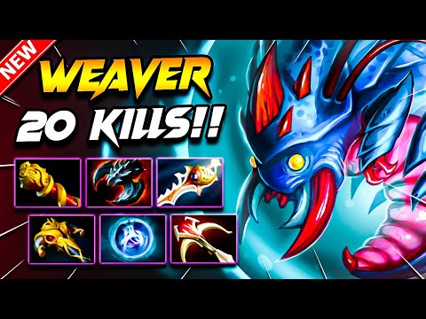 21 Kills WEAVER DOTA 2 Gameplay | Dota 2 WEAVER Gameplay | Weaver Carry Build Pro Gameplay 7.40