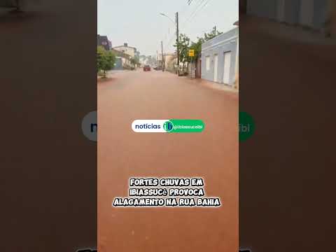 alagamento: forte chuva em  Ibiassucê causa alagamento 20-02.