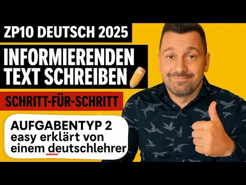 ZP10 German 2026: Writing informative texts explained simply 📝 | Step-by-step instructions