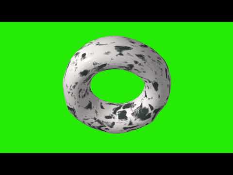 3D Object Elements - Warped Circle Mottled Circle 14 | Free Hd Green Screen