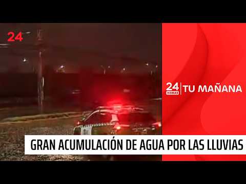 Gran acumulación de agua afecta a Camino a Melipilla en Maipú | 24 Horas TVN Chile