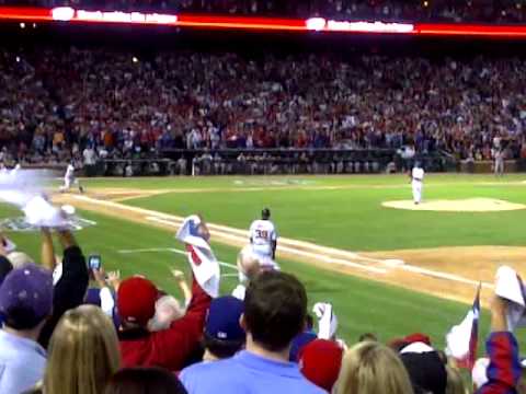 Texas Rangers vs. San Francisco Giants, Game 3, 2010 World Series --- Neftali Feliz gets final out.