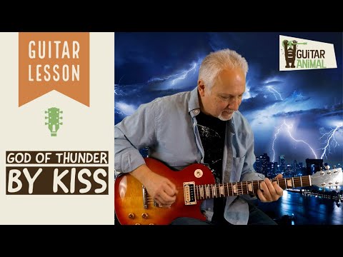 How to play God Of Thunder by Kiss - Guitar Lesson