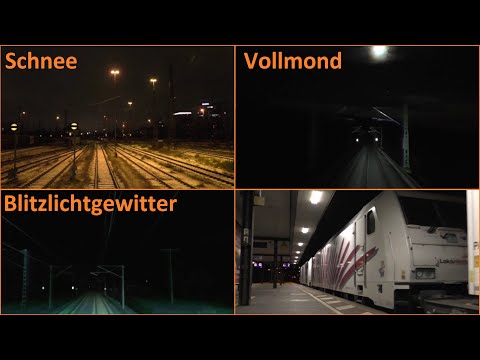 Nachtschicht, von München Ost Rbf nach Fulda durchs Blitzlichtgewitter und LZB Übertragungsausfälle