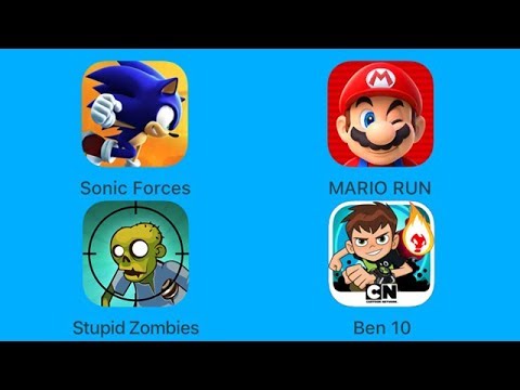 Sonic Forces, Super Mario Run, Stupid Zombies, Ben 10: Up to Speed [iOS Gameplay] Video