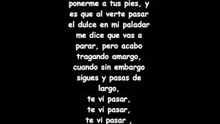Te vi pasar Nach Con letra