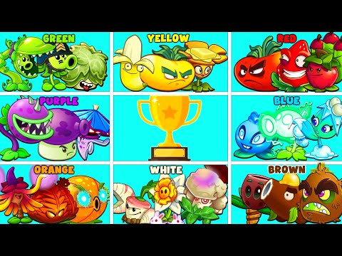 PvZ2 Tournament - 8 Best Color Plant Teams Battlez - Who Will Win ?