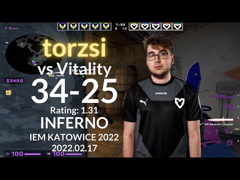 MOUZ torzsi(34-25) vs Vitality (Inferno) @ IEM Katowice  2022.02.17 | LIM-CSGO POV