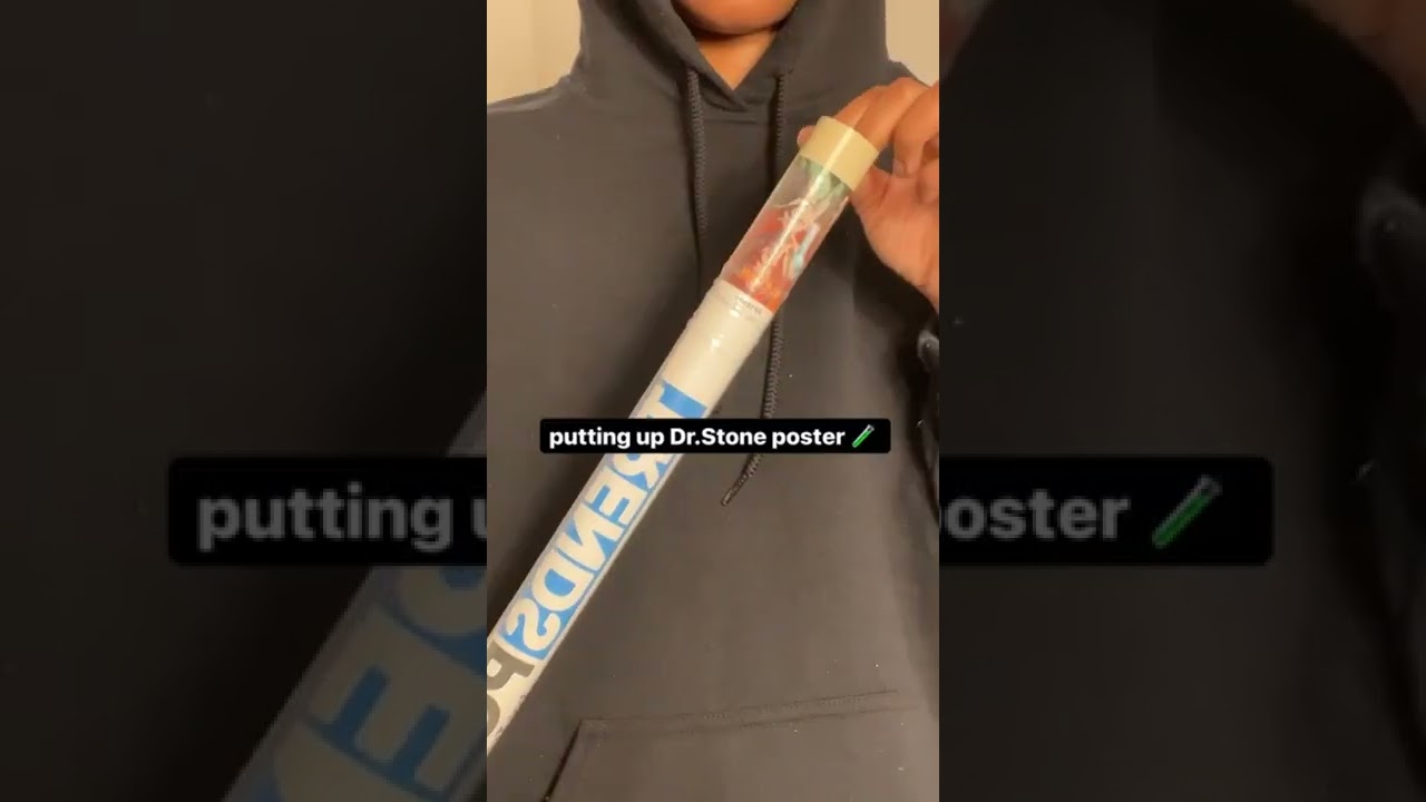 Putting up Dr Stone Poster!