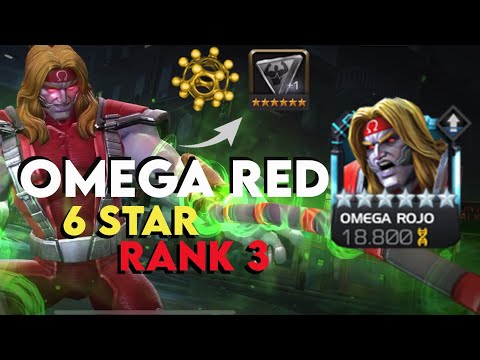 Omega Red 6 Star Rank 3 - Rank Up and Insane Gameplay - Marvel Contest of Champions