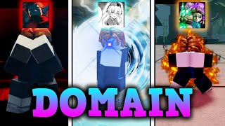 Using DOMAIN EXPANSION In Different Roblox Anime Games...