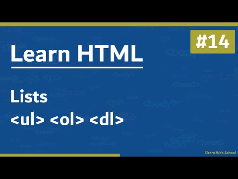 Learn HTML In Arabic 2021 - #14 - Lists - UL, OL, DL