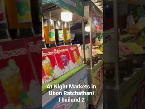 Mercados noturnos em Ubon Ratchathani Tailândia 2 localizados próximo ao KFC e Sunee Hotel
