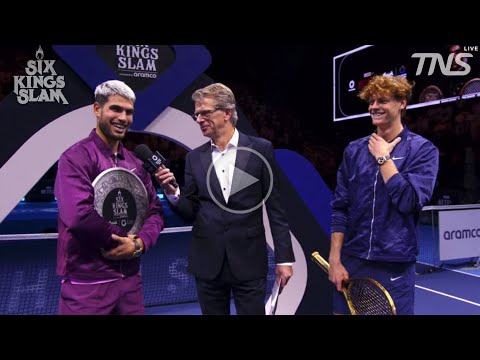 SINNER E ALCARAZ LA LORO ESILARANTE INTERVISTA DOPPIA DOPO LA FINALE DEL SIX KING SLAM.