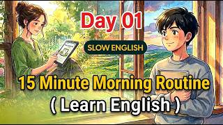 My English Morning Routine | 5 Easy Habits to Improve English Every Day | Easy English Conversation