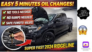 CHANGED my OIL in UNDER 5 minutes on my Honda Ridgeline 2024!