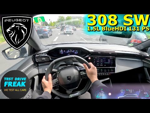 2024 Peugeot 308 SW GT 1.5 BlueHDI 131 PS CITY POV DRIVE with Fuel Consumption