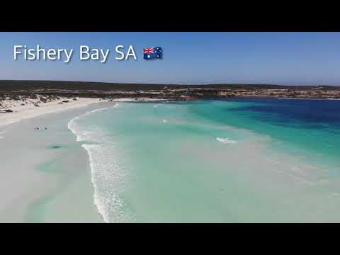 Drone footage of sunny fun waves at Fisheries Bay