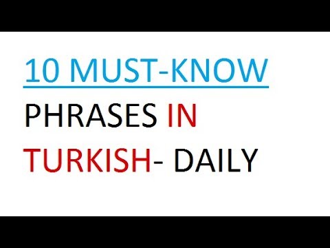 Turkish Lessons  Most Common Phrases in Turkish  10 phrases MUST-KNOW