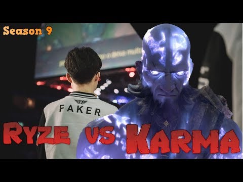 Faker - Ryze vs Karma Mid - LoL Season 9 KR Ranked | League of Legends Replays
