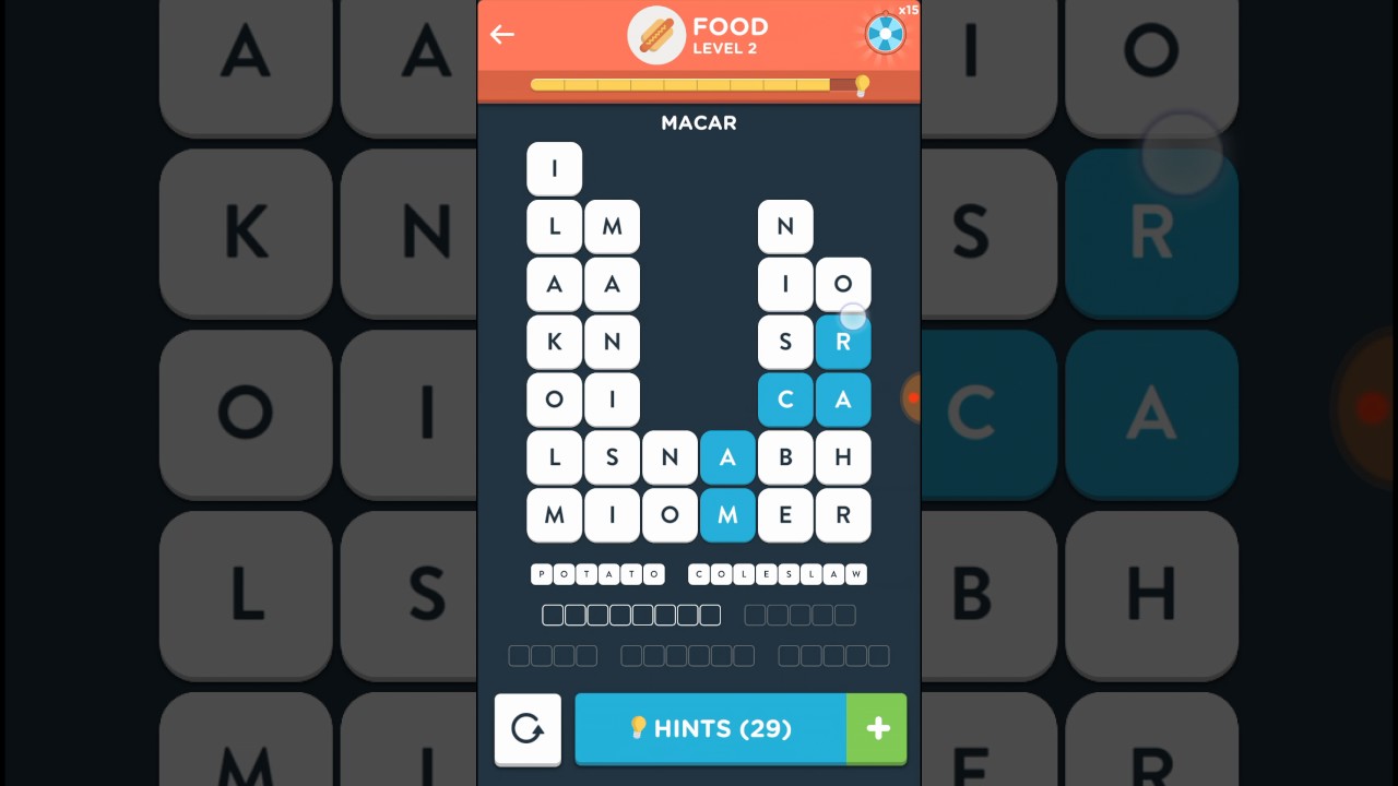 Wordbrain 2 Genius Food Level 1-5 Answers Walkthrough