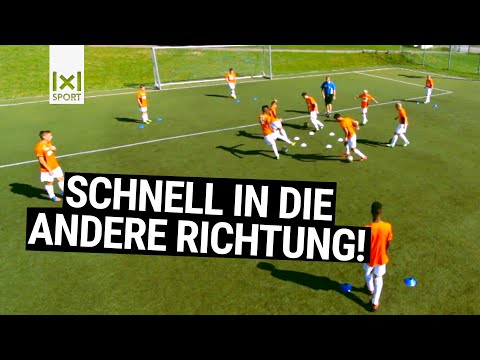 Dribbling und Richtungswechsel ↔️  im Technikerkreis ⭕  Jugend-Fussballtraining ⚽