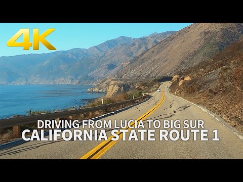 [4K] CALIFORNIA STATE ROUTE 1 - Driving from Lucia to Big Sur, California, USA, Travel, 4K UHD