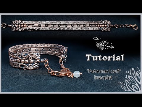 Patterned cuff bracelet tutorial - wire wrapping