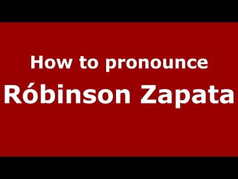 How to pronounce Róbinson Zapata (Spanish/Argentina) - PronounceNames.com