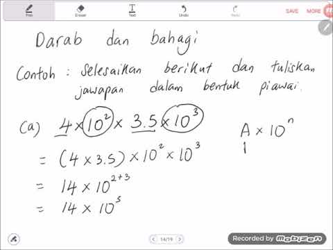 Bab 2 (part III) Matematik Tingkatan 3 (2019): 2.2 Bentuk Piawai: Pengiraan operasi asas aritmetik