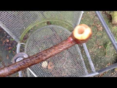 Lead loading a shillelagh (yes, I know lead shot can be used, but you get less in & it can rattle)