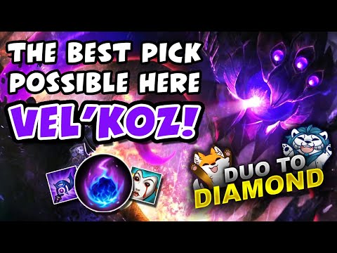 VEL'KOZ! THE BEST POSSIBLE PICK HERE! DUO TO DIAMOND - VICKSY | League of Legends