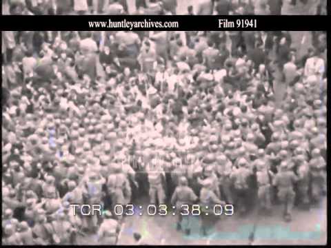 Protests in Algeria in 1961.  Archive film 91941