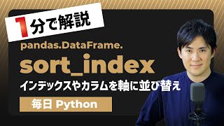 【毎日Python】Pandasのデータフレームをインデックス名やカラム名で並び替える方法｜sort_index