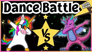 Dance Battle: Unicorns VS Dragons | Brain Break | Just Dance | Freeze Dance | Games for Kids