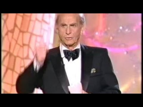 Jonathan Winters gives an award to Sid Caesar