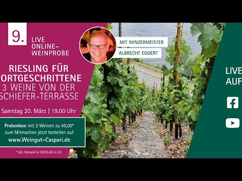 9. LIVE Online Weinprobe "Riesling für Fortgeschrittene"