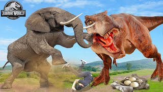 Biggest Scary Dinosaur Battle | Dinosaur T-rex Chase | Jurassic World 2023 | Dinosaur | Ms.Sandy