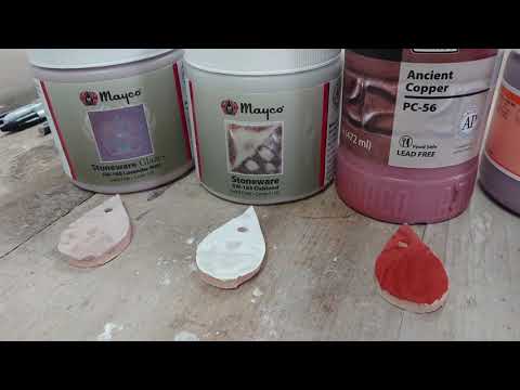 I got some new commercial glazes to try at the studio!