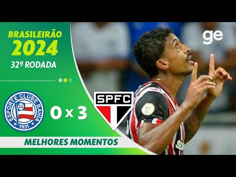 Gols e lances de Bahia x São Paulo