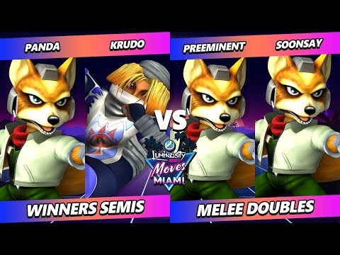 LMM Miami 2024 TOP 8 - Panda & Krudo Vs. Preeminent & Soonsay - Smash Melee - SSBM