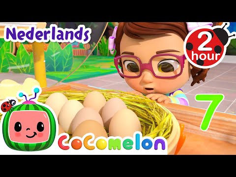 Leer tellen met kleine kuikentjes! | CoComelon Nederlands - Kinderliedjes