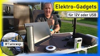 6 nützliche Elektro Gadgets fürs Camping mit Stromversorgung über 12V oder USB