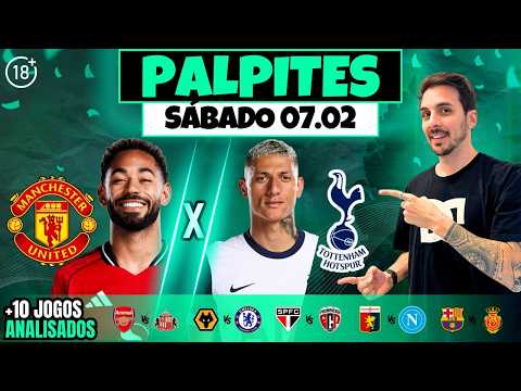 PALPITES DE FUTEBOL PARA HOJE 07 02 2026 (SÁBADO)