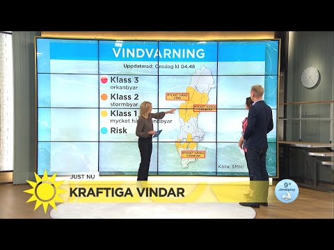 Meteorolog-Linda: "Vi har ett rejält blåsigt dygn framför oss" - Nyhetsmorgon (TV4)