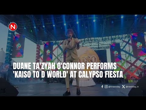 Duane Ta'Zyah O'Connor performs 'Kaiso to d World' at Calypso Fiesta