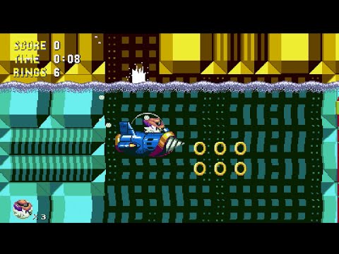 Sonic Triple Trouble "16-Bit": Tidal Plant Zone Act 2 (Fang) [1080 HD]