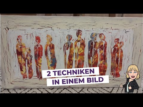 Krakeliertechnik - einfach und günstig - mit Acrylfarben Risse schaffen